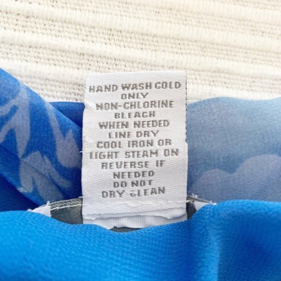 Soft Surroundings S/M Blue Poncho Tunic Blouse Over Attached Tank - Picture 7 of 9